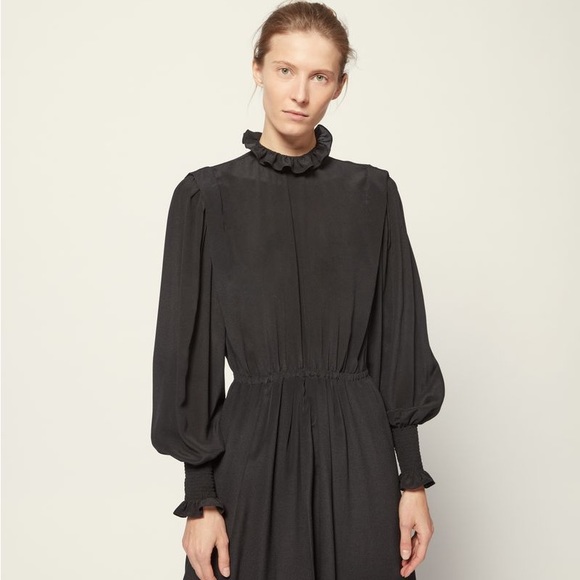 NEW NWT Isabel Marant Etoile Yescott Midi Dress In Black - Picture 3 of 14